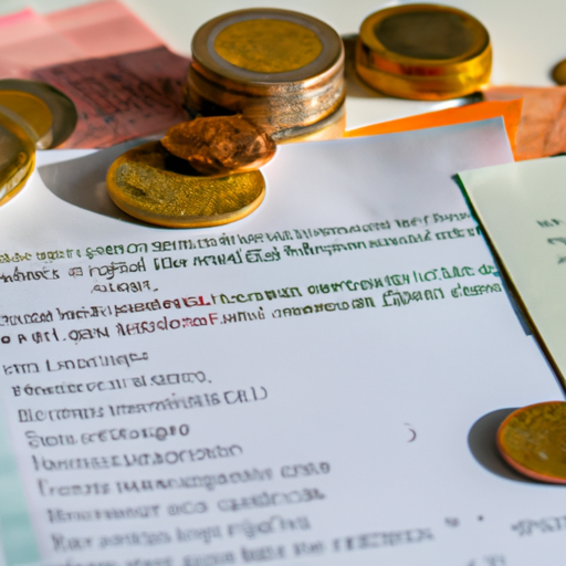 תמונה של שטרות ומטבעות נייר, המייצגים את העלות של שירותי תרגום נוטריוניים